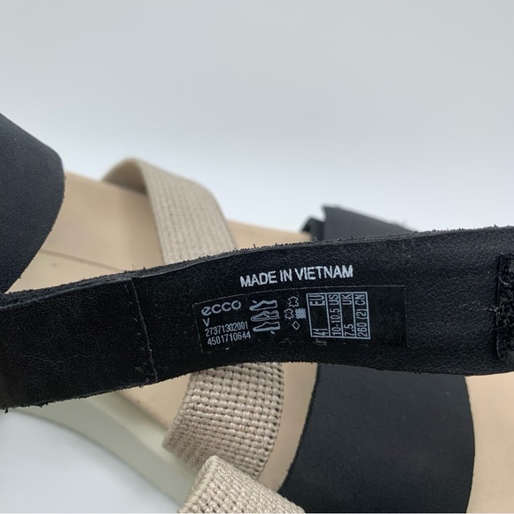 ECCO Flowt Women's Nubuck Flat slingback comfort black Sandal 41 US 10-10.5 1299 - Picture 8 of 13